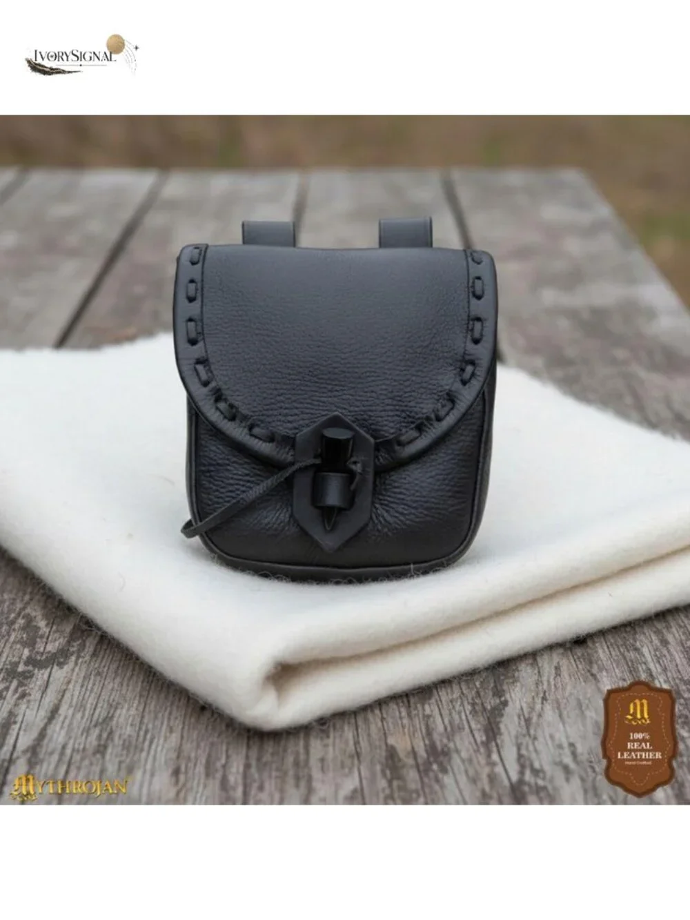 Genuine Leather Medieval Belt Pouch Viking Coin Bag LARP Cosplay